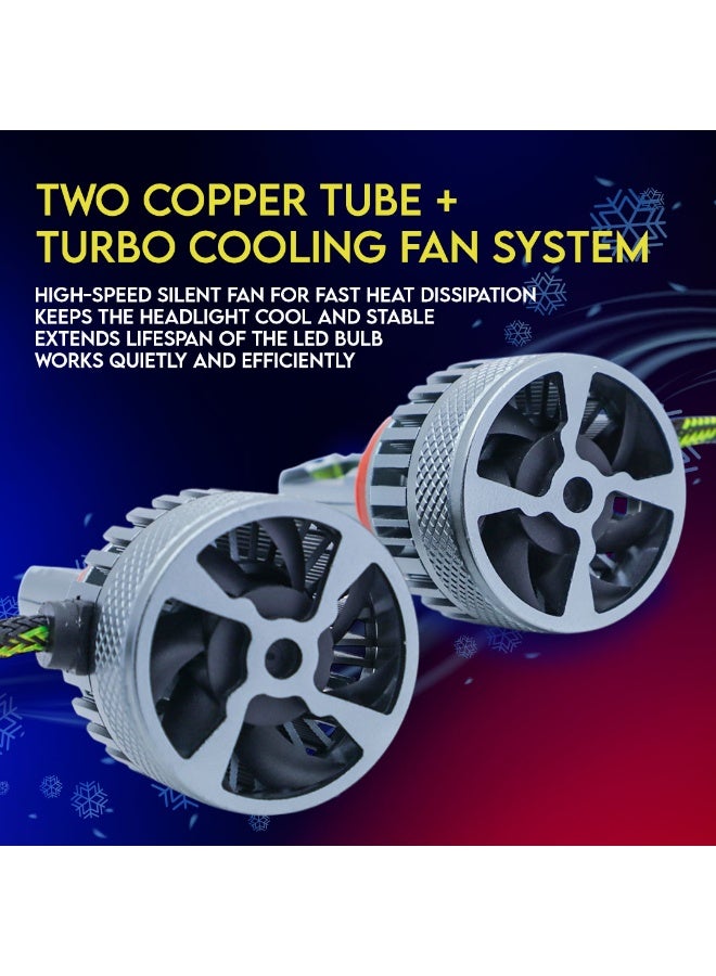 طقم لمبات ليد أمامية A150 عالية القوة 360 درجة (قطعتين) – H11 | 300 واط | شعاع أحادي | 6000 كلفن مع درايفر | ضمان دولي لمدة 6 أشهر - Image 4